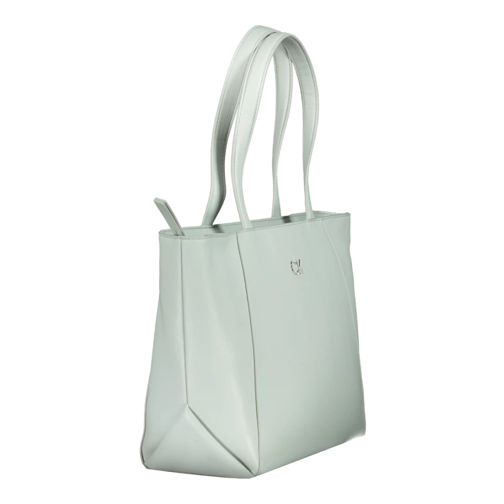 Calvin Klein Blauwe Schoudertas met Ritssluiting Blue Dames