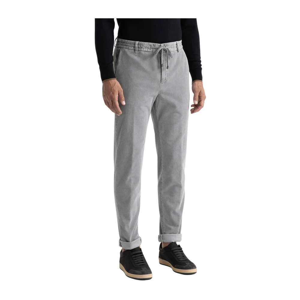 PESERICO Katoenen fluwelen joggerbroek Gray Heren