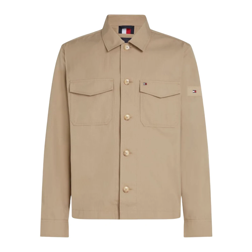 Tommy Hilfiger Men's Beige Nautical Overshirt Jacket