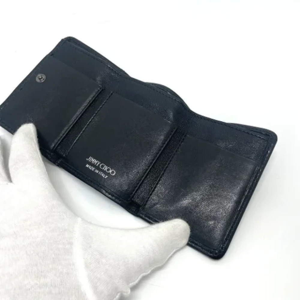 Jimmy Choo Pre-owned Leather wallets Black Dames