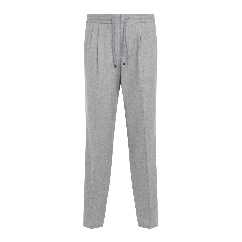 BRUNELLO CUCINELLI Trekkoord Wol Joggers Gray Heren