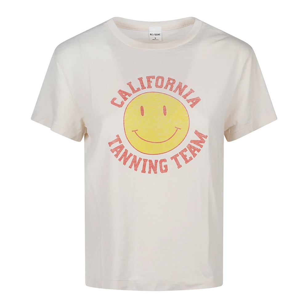 Re Done Tanning T-shirt Klassieke Stijl White Dames