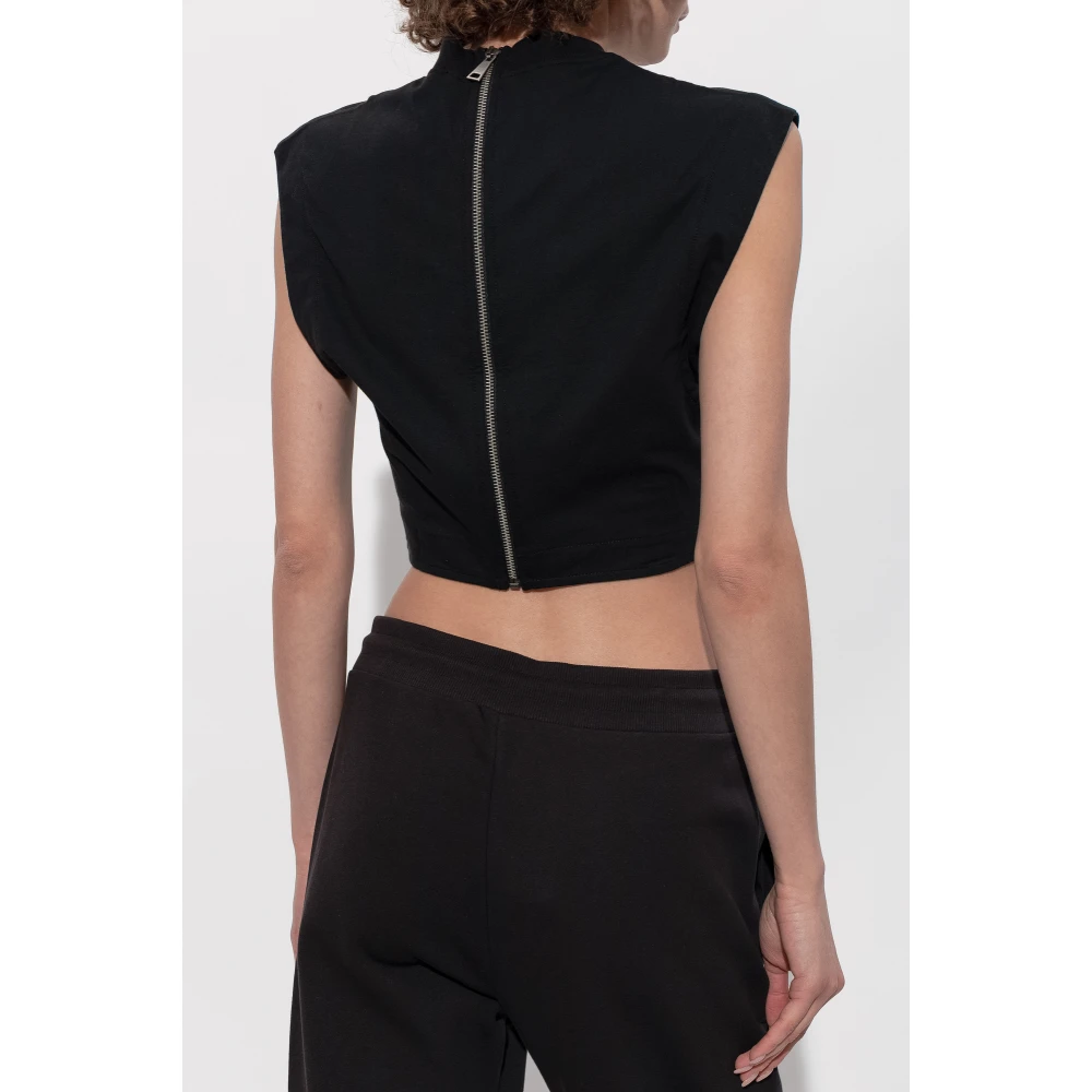 Versace Jeans Couture Mouwloze top Black Dames