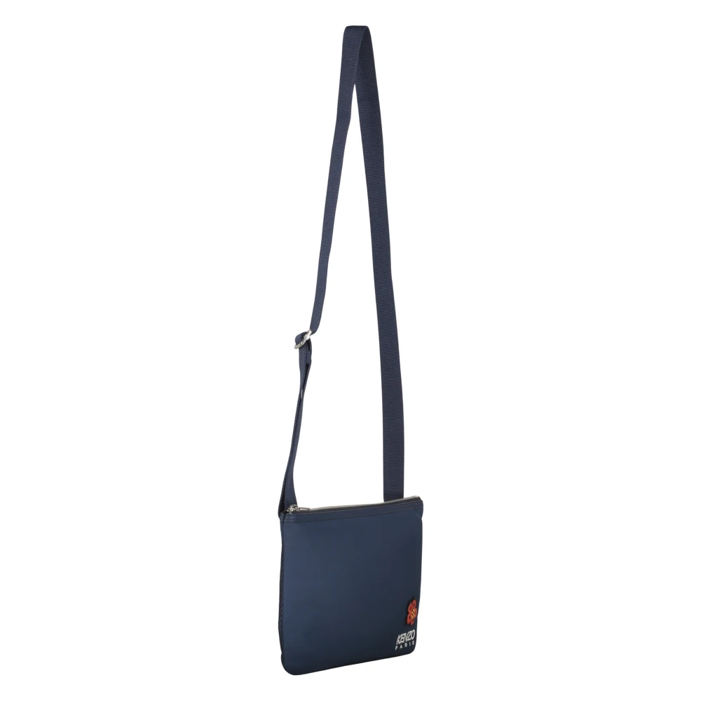 Kenzo Stijlvolle Stoffen Schoudertas Blue Heren
