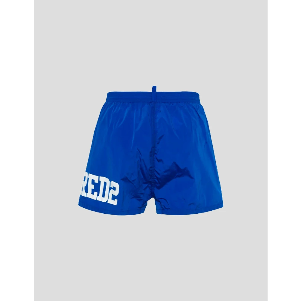 Dsquared2 Blauwe Boxer Zwemkleding Midi Stijl Blue Heren