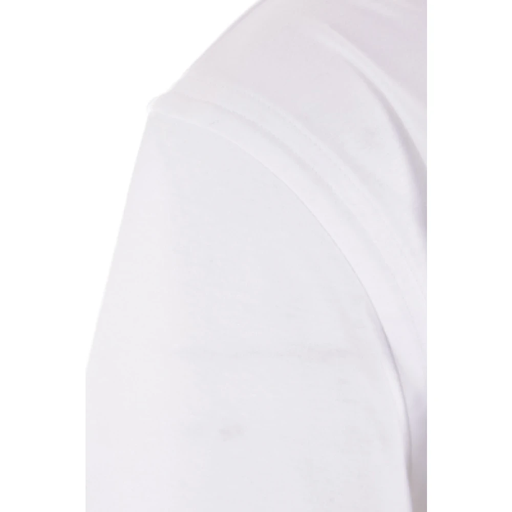 Valentino Garavani Witte Katoenen T-shirt met Logo Label White Heren
