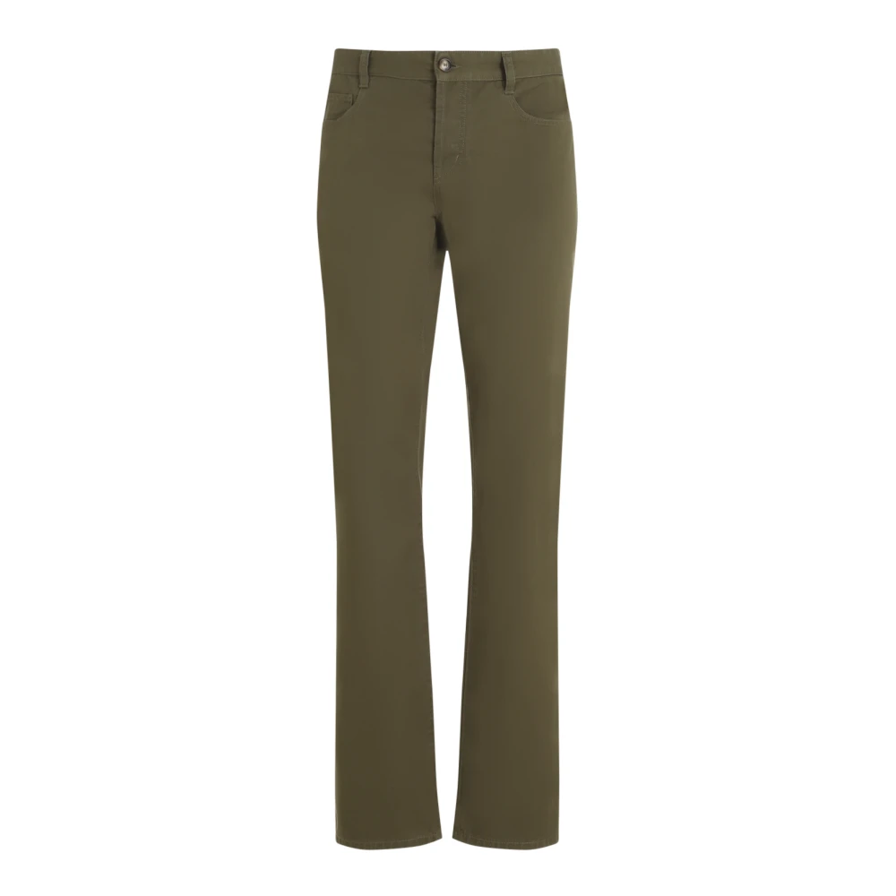Saint Laurent Green Chinos, Male, W33, Slim Fit Trousers