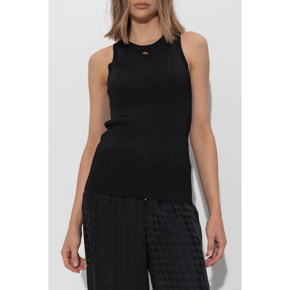 Amiri Top met open rug Black Dames