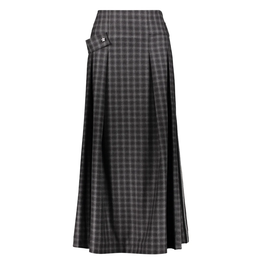 Lorena Antoniazzi Geplooide Wol Midi Rok Gray Dames
