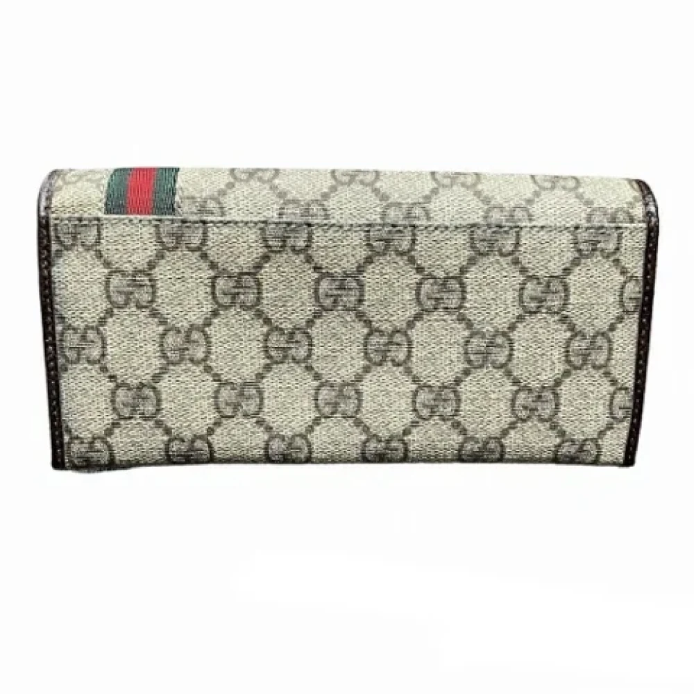 Gucci Vintage Pre-owned Fabric wallets Beige Dames