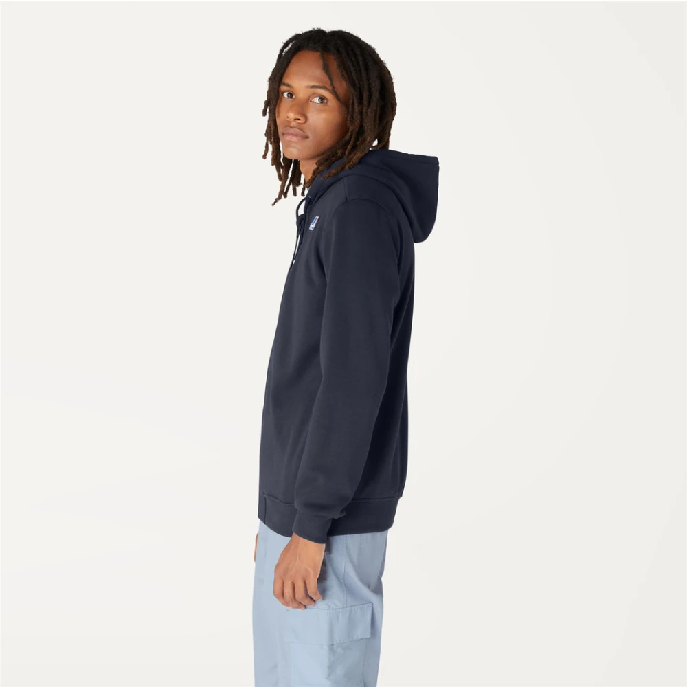 K-way Blauwe Zip-Through Sweatshirt Blue Heren