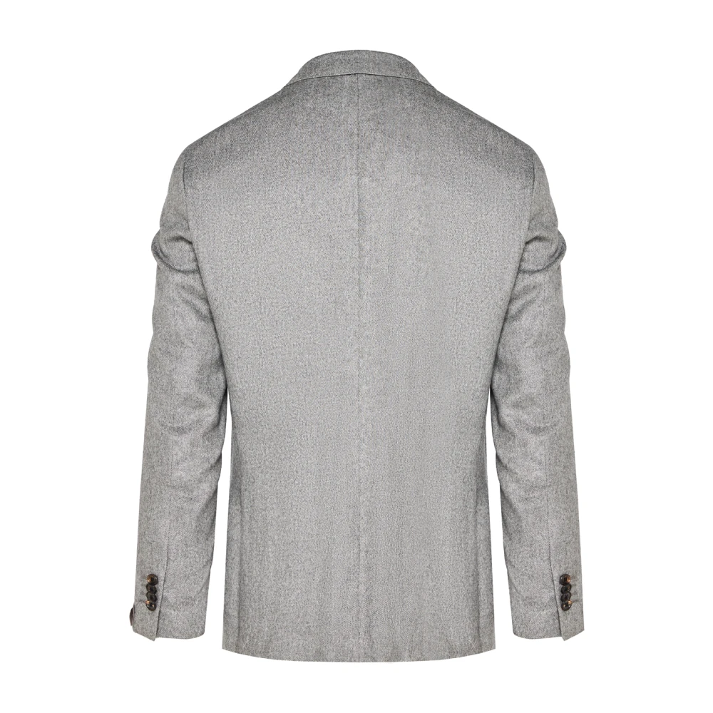 Corneliani Luxe Zijde Kasjmier Jas Gray Heren