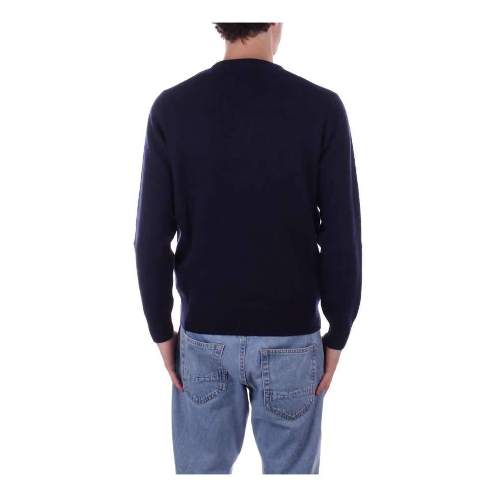 Saint Barth Logo Front Sweaters Blue Heren