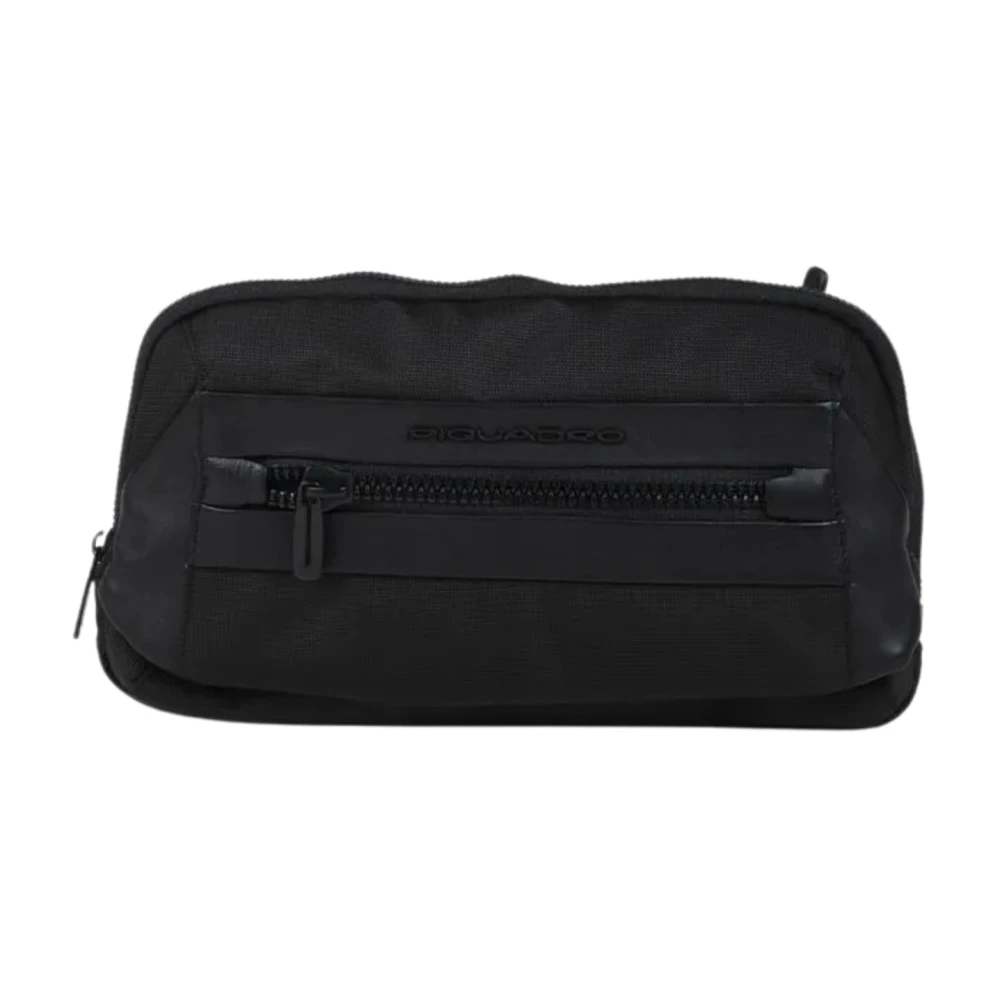 Piquadro Men's Black Eco-Leather And Leather Waist Bag