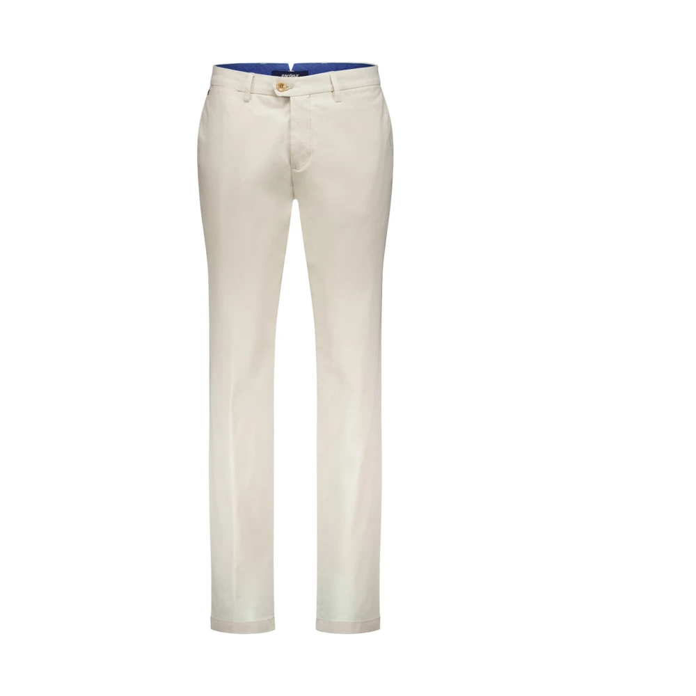 Gardeur Beige Katoenen Slim Fit Chino Broek Beige Heren