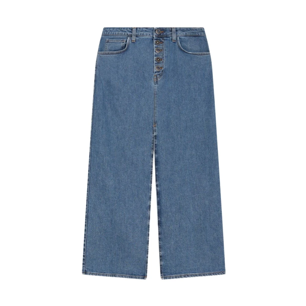 Dondup Women's Blue Long Stretch Denim Skirt, Denim Skirts, W26, Skirts