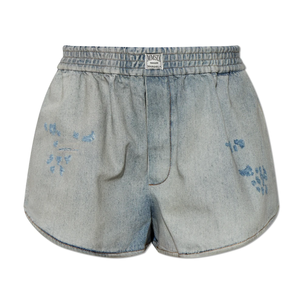 Mm6 Maison Margiela Women's Gray Denim Shorts