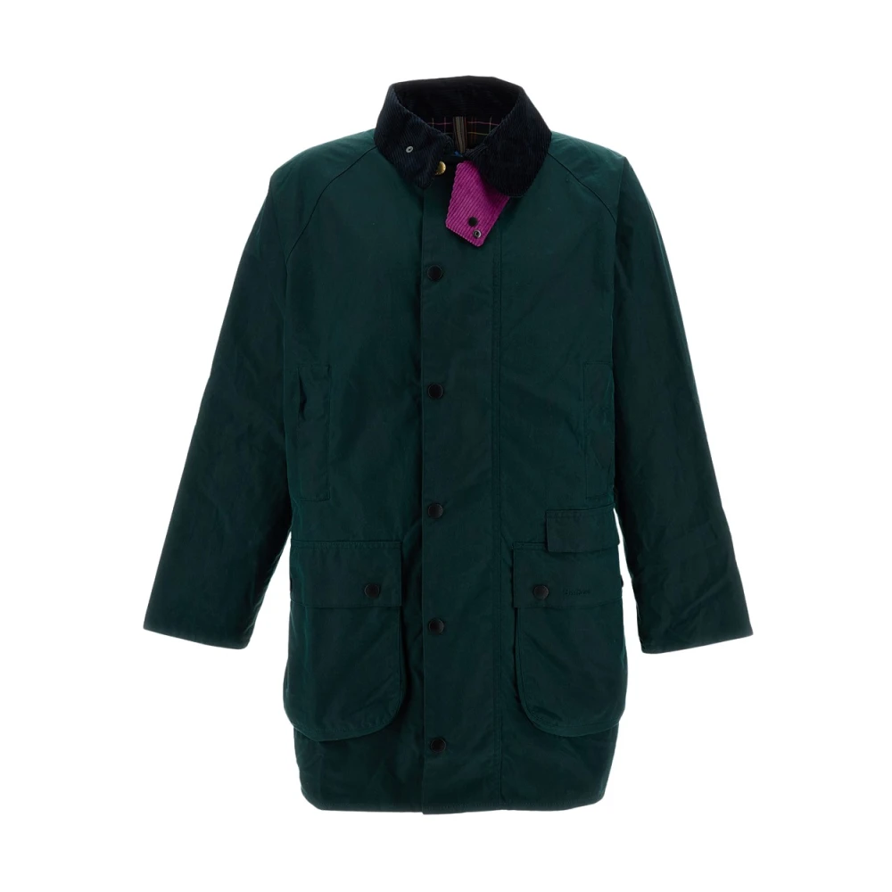 Barbour Men's Green Paul Smith Loves Barbour: Waxed Gamefair Jacket - Image 4