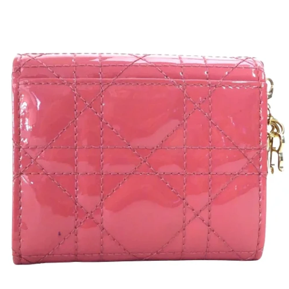 Dior Vintage Pre-owned Leather wallets Pink Dames