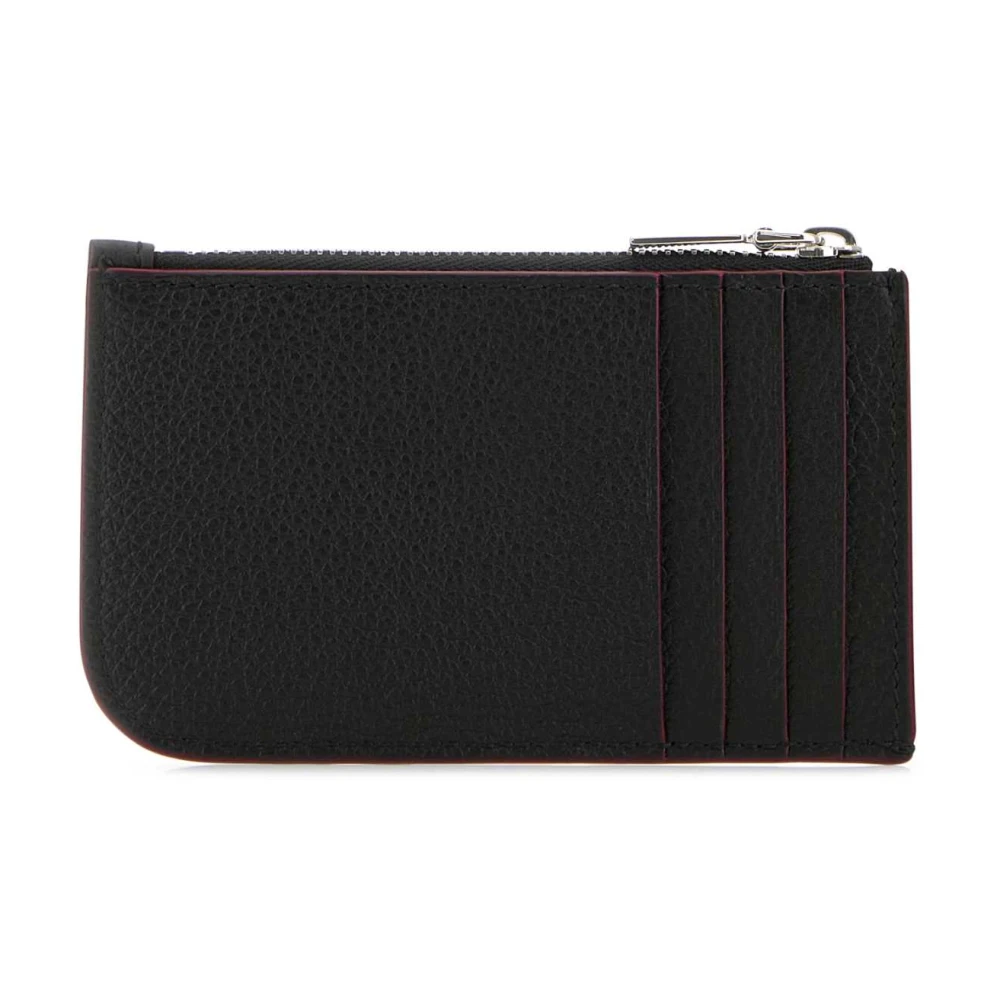 alexander mcqueen Stijlvolle Zwarte Leren Kaarthouder Black Heren
