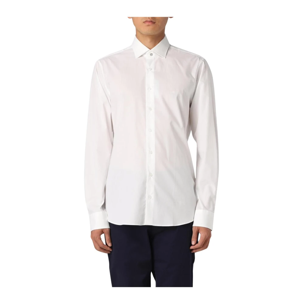 Michael Kors Men's White Stretch Cotton Dress Shirt - Formal Shirts - 2XL - Shirts
