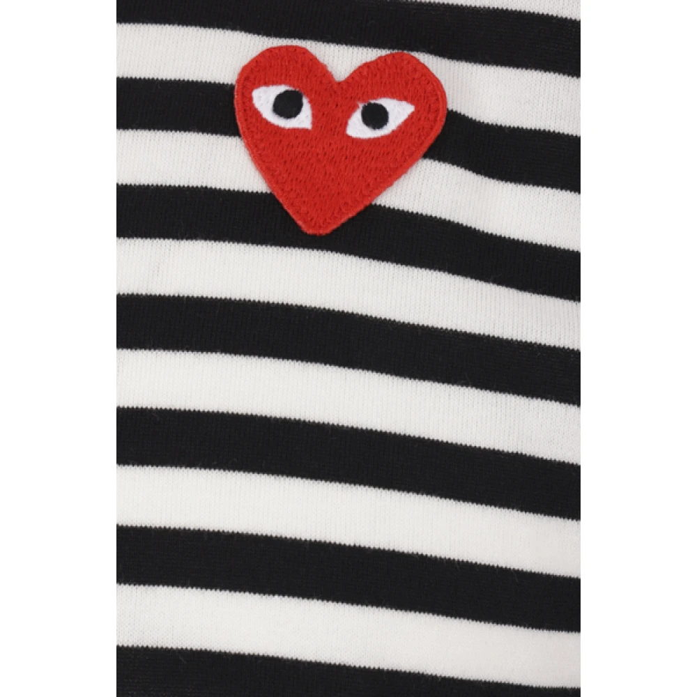 Comme des Garçons Play Gestreept longsleeve hartlogo T-shirt Multicolor Dames