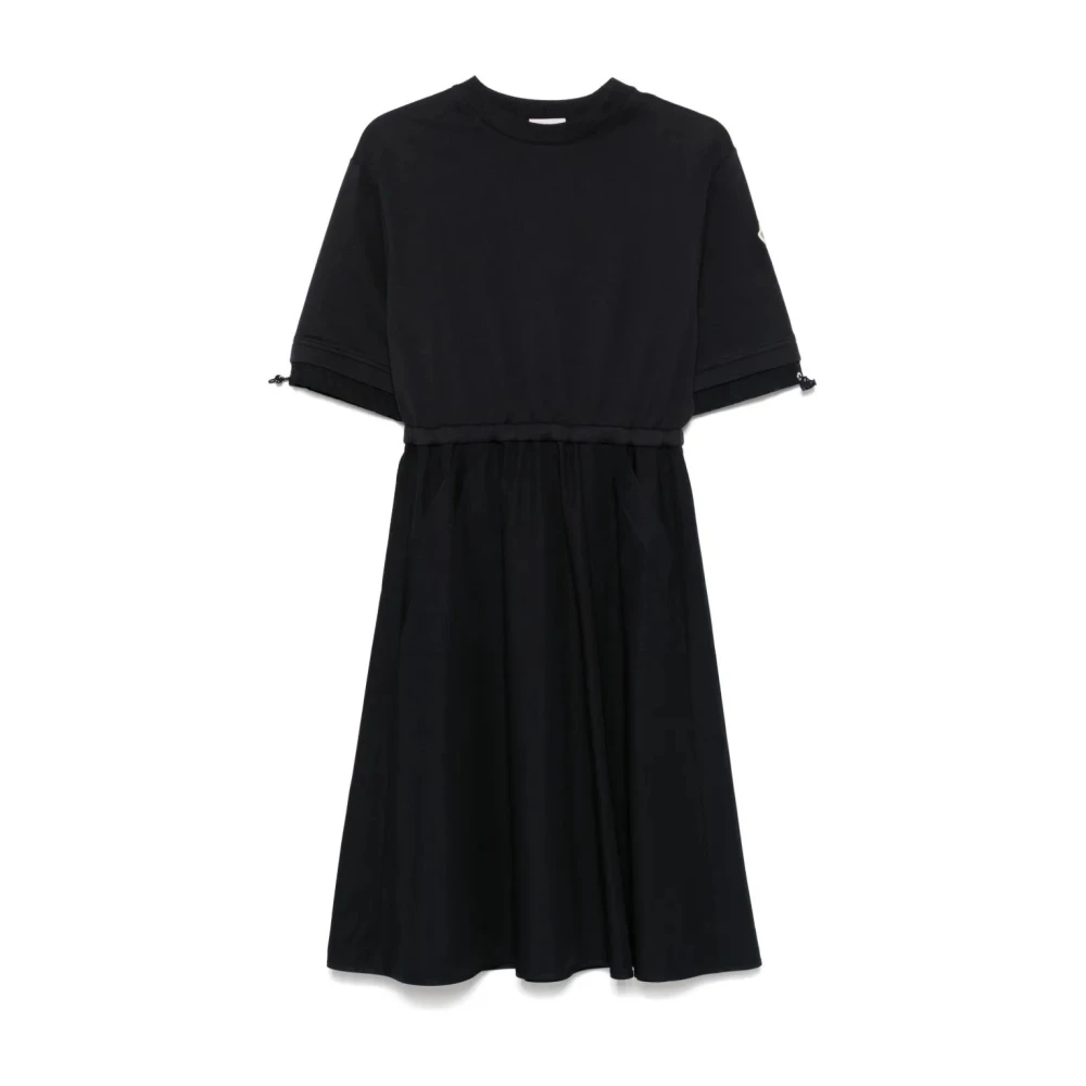 Moncler Women's Black Midi Dresses, M, Elegant Dress For