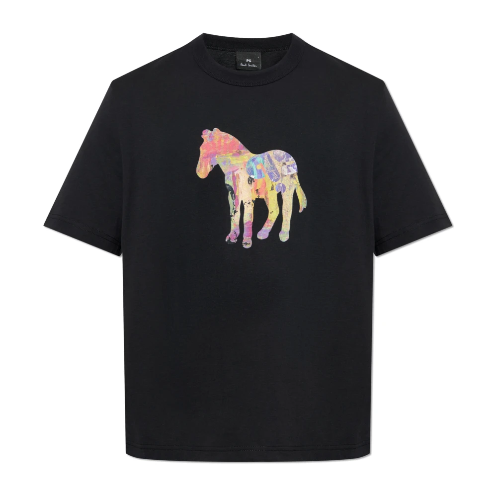 PS By Paul Smith T-shirt met bedrukt logo Black Heren
