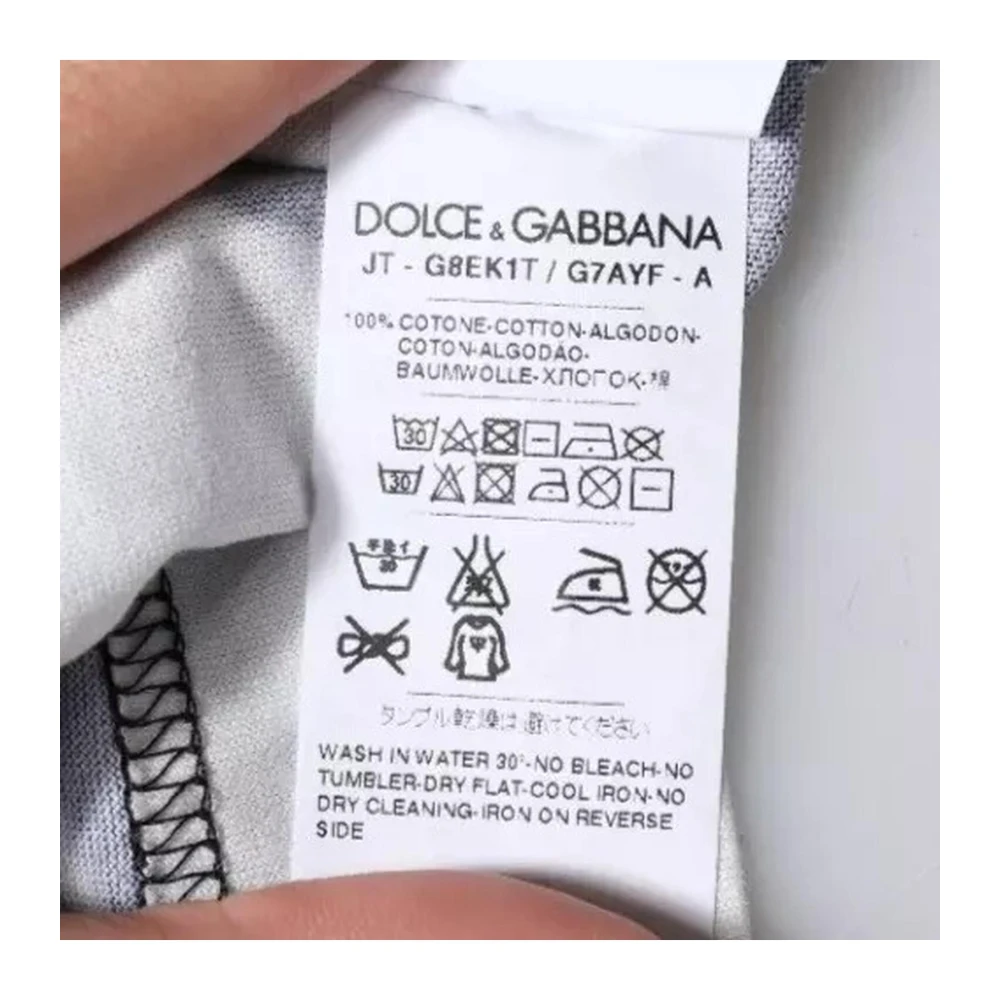 Dolce & Gabbana Grafische Print Crew Neck T-shirt Multicolor Heren