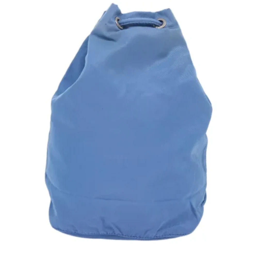 Prada Vintage Pre-owned Nylon pouches Blue Dames