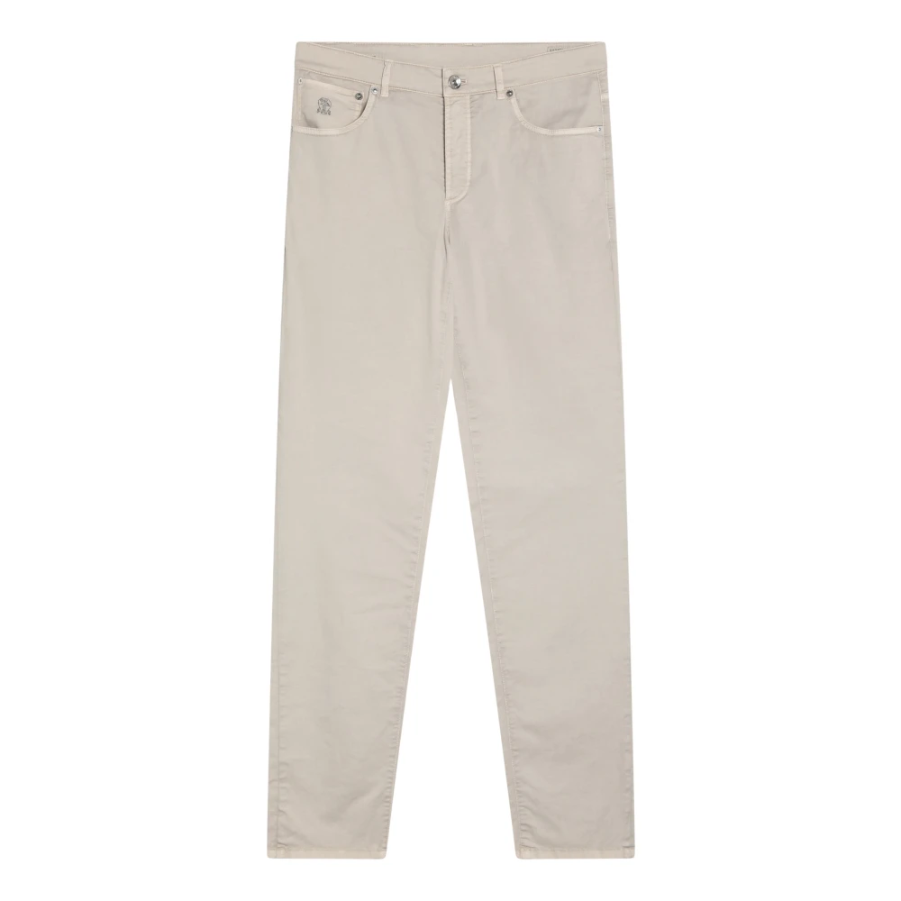 BRUNELLO CUCINELLI Regular Fit Broek Beige Heren