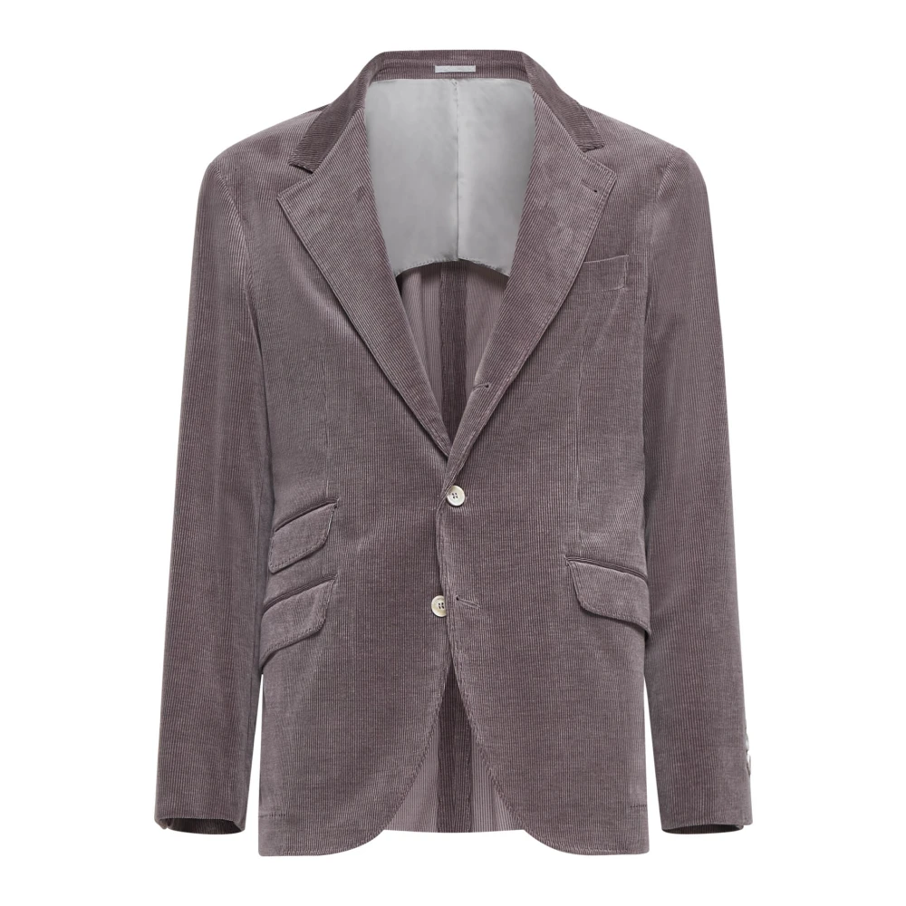 BRUNELLO CUCINELLI Luxe Blazer Jasjes Purple Heren