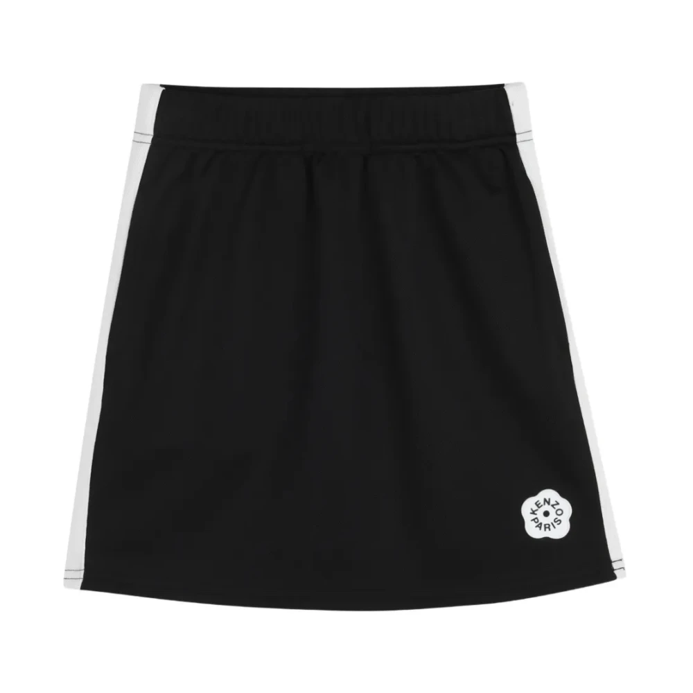 Kenzo Girls Black Straight Cut Skirt