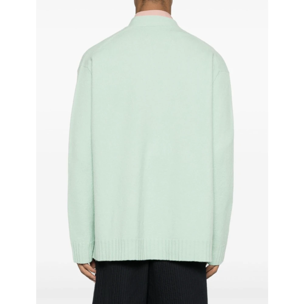 Jil Sander Lichtgroene Cardigan Sweater Green Heren