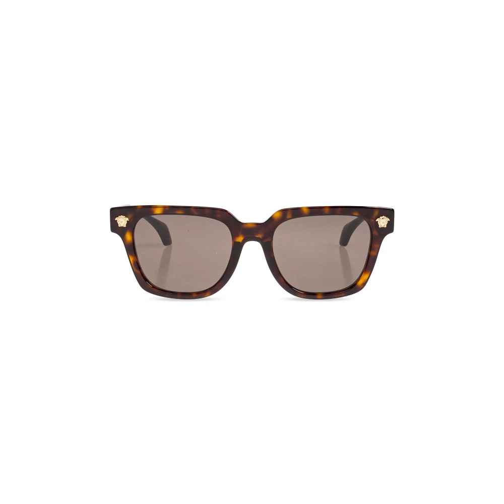 Versace Brown Sunglasses, Male, 52 Mm, Rectangular Sunglasses