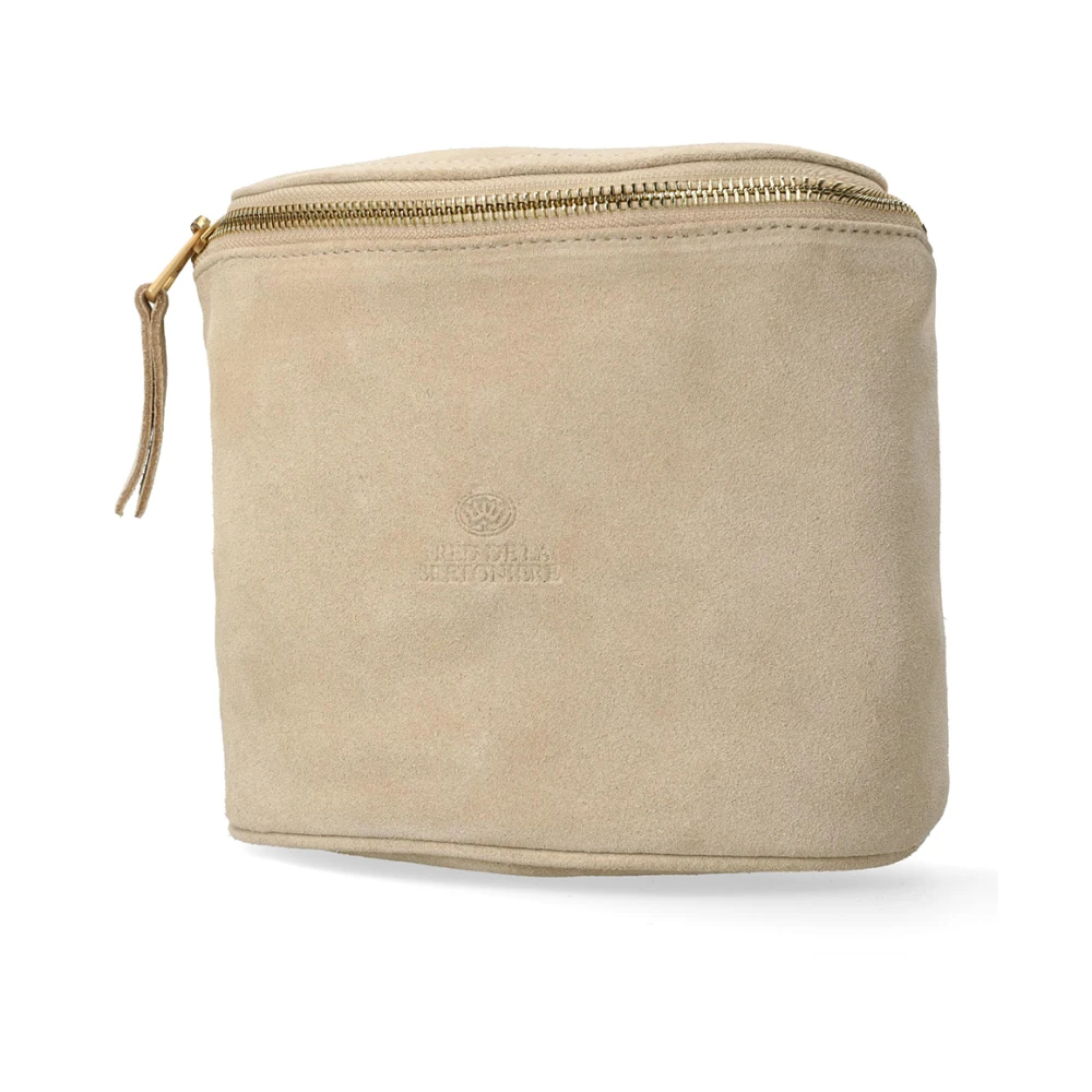 Fred de la Bretoniere Suède Crossbody Tas Marianneke Stijl Beige Dames