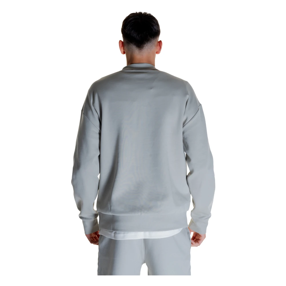 Calvin Klein Grijze Bedrukte Sweatshirt Mannen Herfst Winter Gray Heren