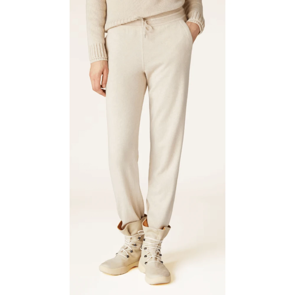 Loro Piana Kasjmier Beige Gebreide Broek Beige Dames