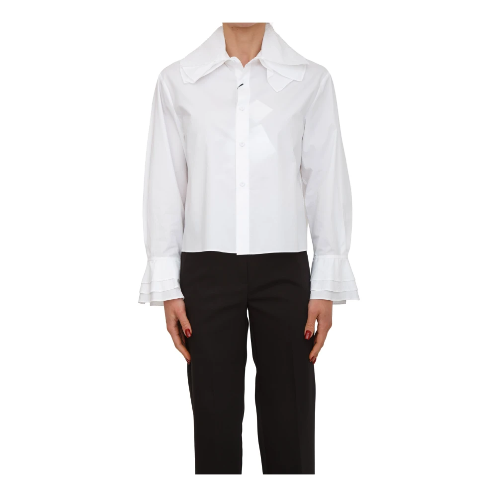 Marella Vrouw Wit Overhemden Dames, Xs, Katoen, Camicia