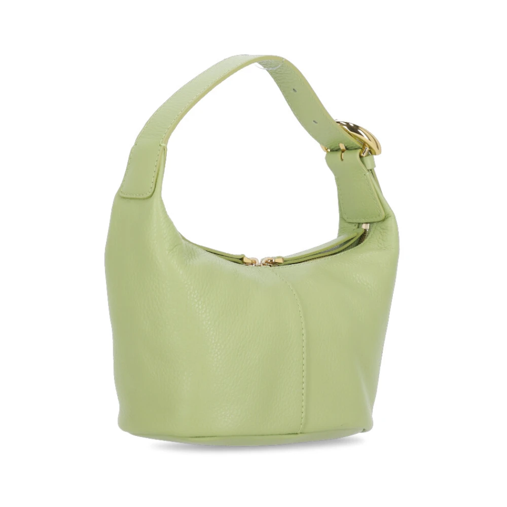 Coccinelle Groene Leren Handtas met Verstelbaar Handvat Green Dames