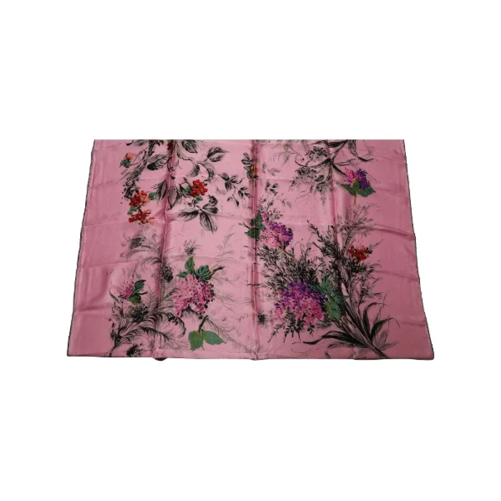 Dolce & Gabbana Pre-owned Silk scarves Pink Dames