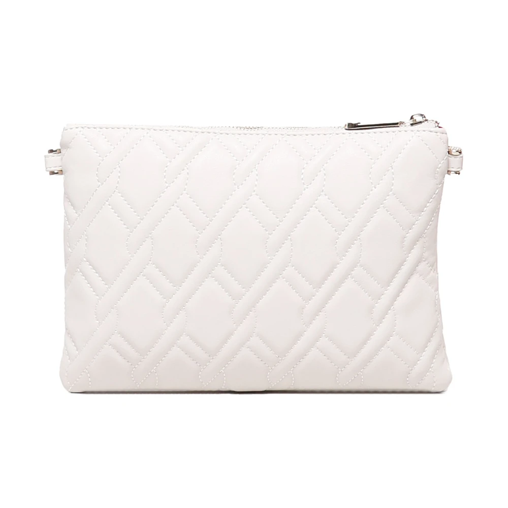 V73 Crème Ecoleer Clutch met Metallic Logo Beige Dames