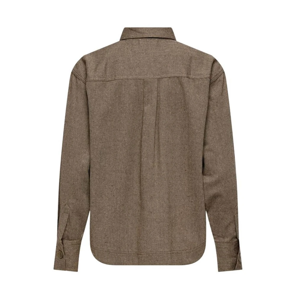 Jacqueline de Yong Relaxed Fit Geweven Shirt Damescollectie Beige Dames