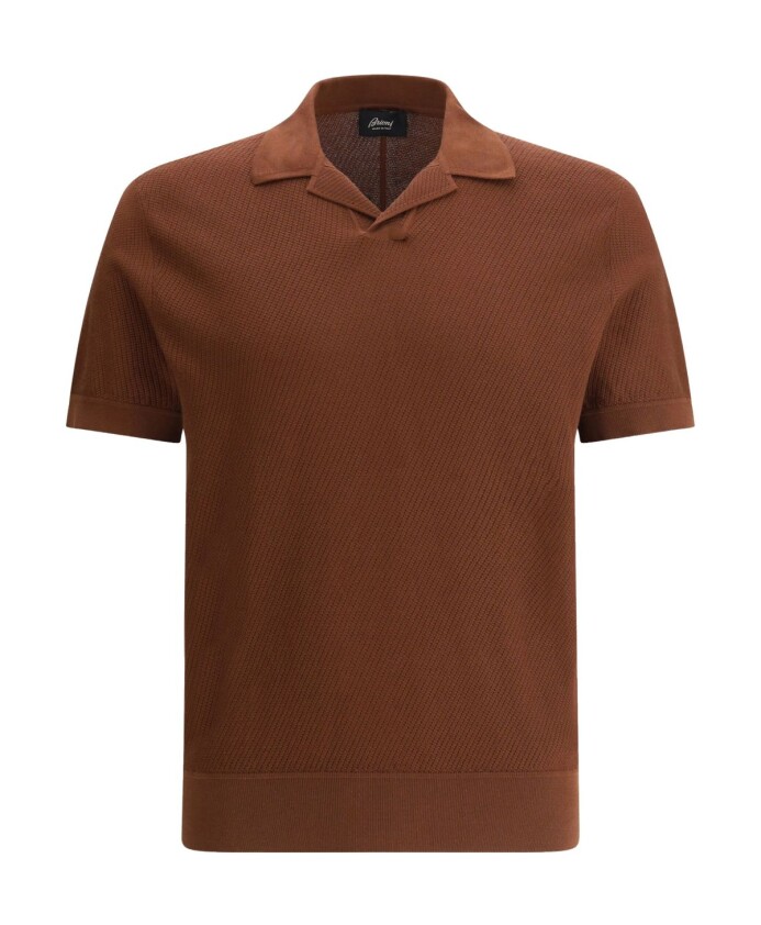 brown-jacquard-cotton-short-sleeved-polo