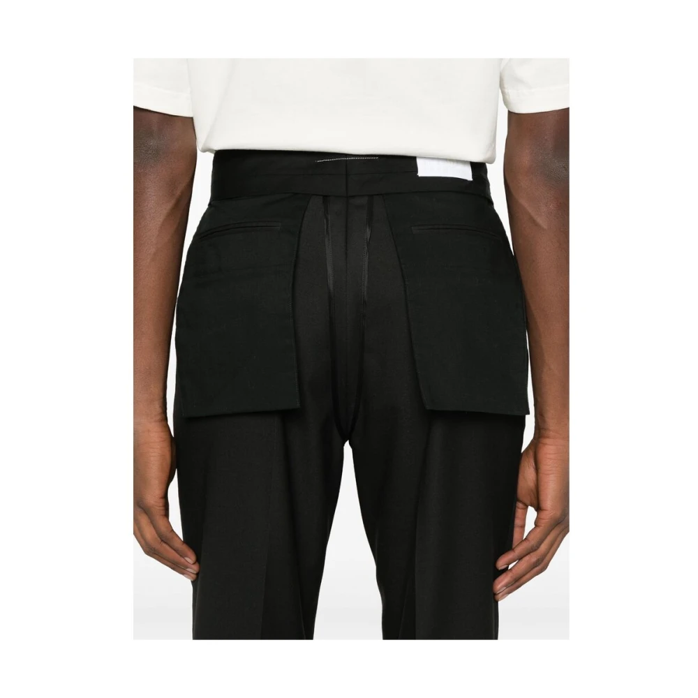 MM6 Maison Margiela Straight Leg Pants Black Heren