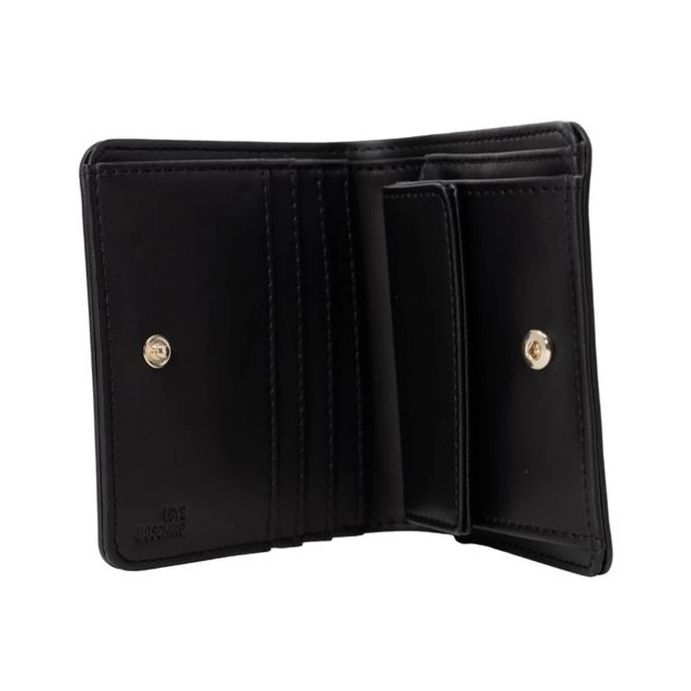 Love Moschino Compact Polyethyleen Kleine Portemonnee Black Dames