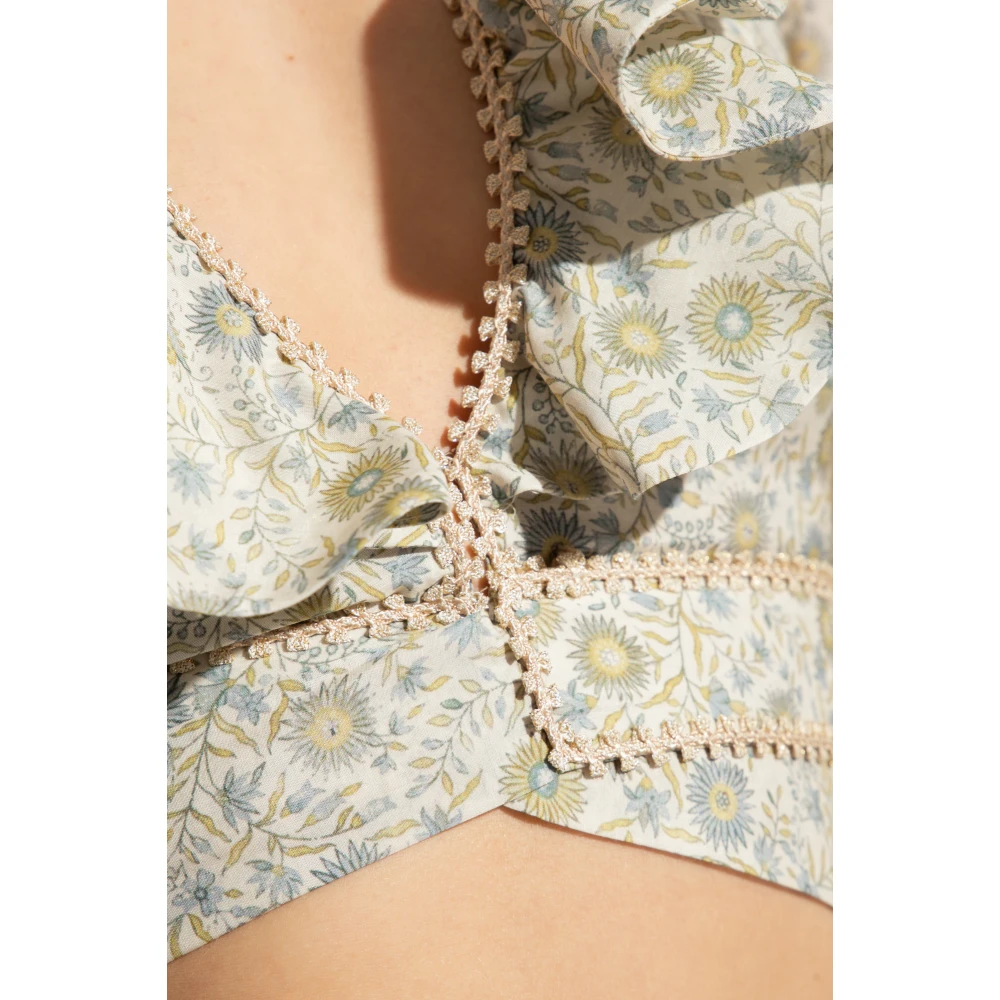 Ixiah Dahlia cropped top Beige Dames