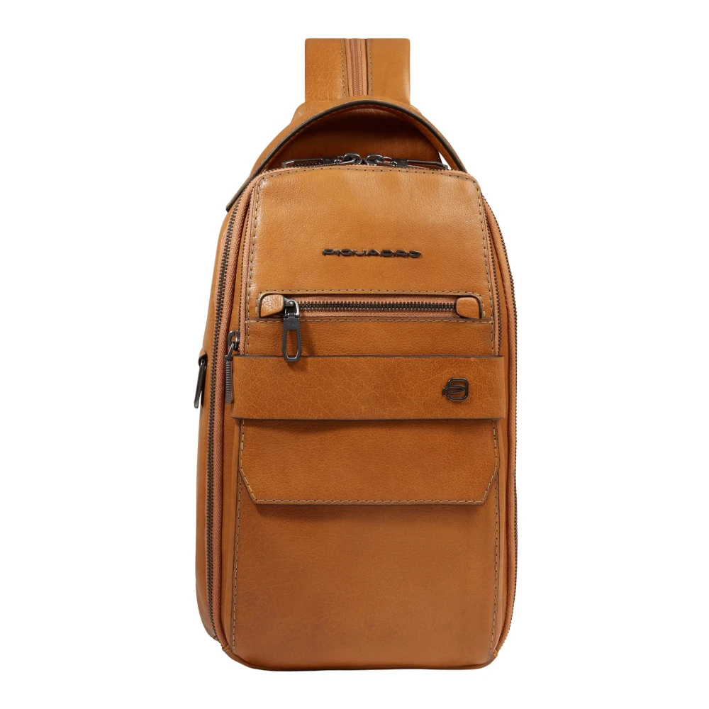 Piquadro Beige Konvertibel Till Ryggsäck Sling Bag