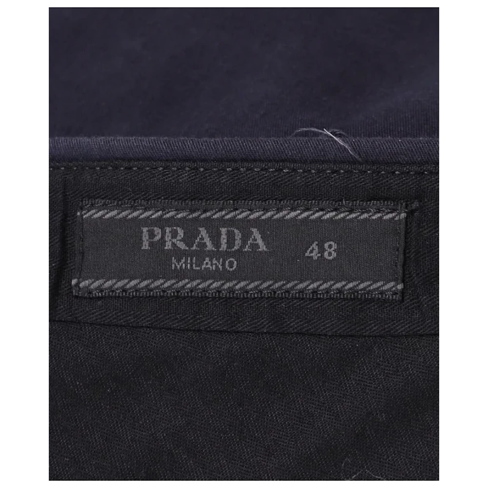 Prada Vintage Pre-owned Cotton bottoms Blue Heren