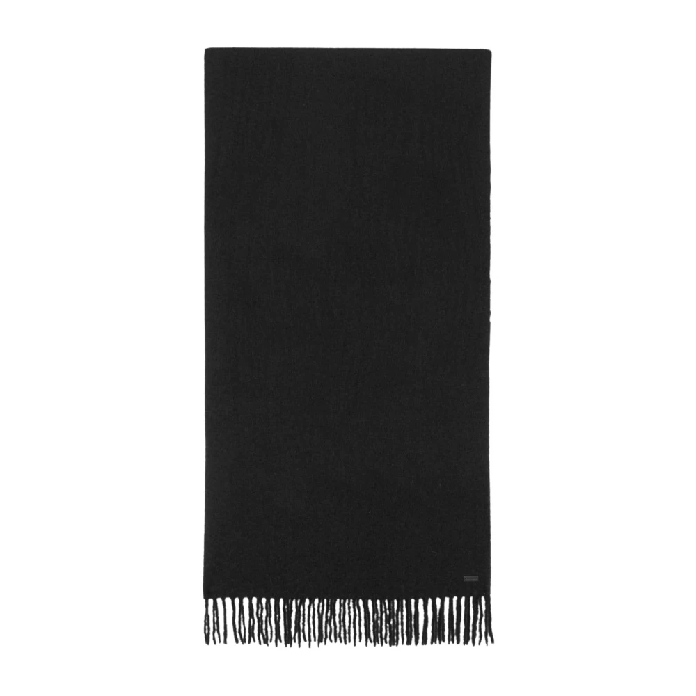 Saint Laurent Zwart franje sjaal Black Dames